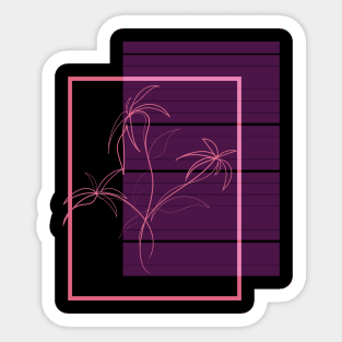A purple flower window Sticker